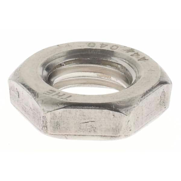 Hex Nut: M8 x 1.25, Grade 316 & Austenitic Grade A4 Stainless Steel, Uncoated MPN:A410334