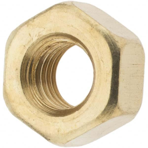 1/4-28 UNF Brass Right Hand Hex Nut MPN:A996200