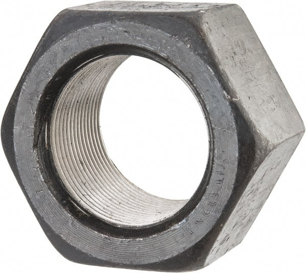 Hex Nut: 1-3/4 - 12, Grade 2 & Grade A Steel, Uncoated MPN:HNFI2175-005BX