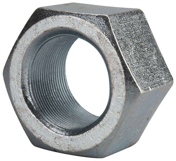 Hex Nut: 2-12, Grade 2 & Grade A Steel, Zinc Clear Finish MPN:HNFI22000-005BX