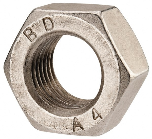 Hex Nut: M33 x 3.50, Grade 316 & Austenitic Grade A4 Stainless Steel, Uncoated MPN:HN4XX03300