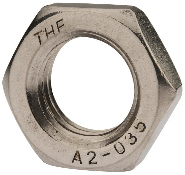 Hex Nut: M24 x 3, Grade 18-8 & Austenitic Grade A2 Stainless Steel, Uncoated MPN:JN9X02400-005BX