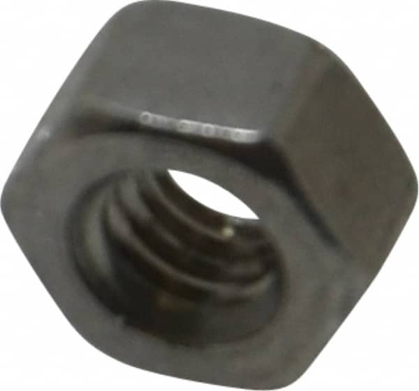 Hex Nut: M4 x 0.70, Grade 18-8 & Austenitic Grade A2 Stainless Steel, Uncoated MPN:HHNX00400-100BX