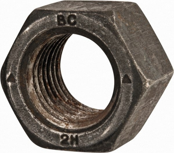 Hex Nut: M22 x 2.50, Grade 2H Steel, Uncoated MPN:R20220PS