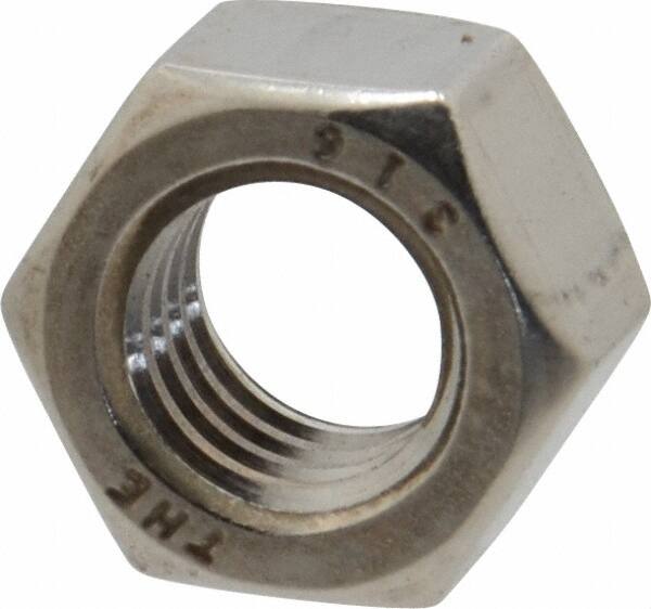 Hex Nut: 3/8-16, Grade 316 Stainless Steel, Uncoated MPN:R63084241