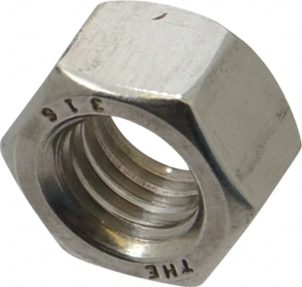 Hex Nut: 1/2-13, Grade 316 Stainless Steel, Uncoated MPN:R63084282