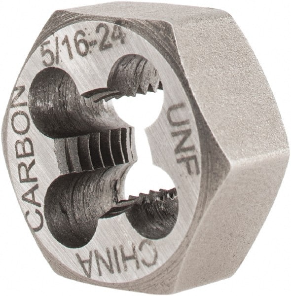 Hex Rethreading Die: 5/16-24, Right Hand, Carbon Steel MPN:365-0202