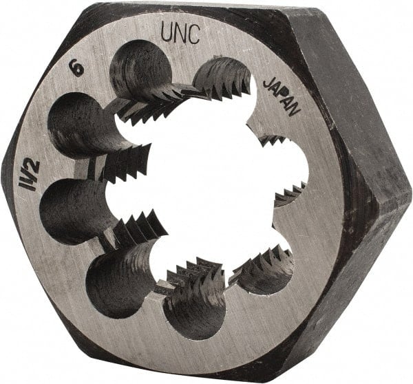 Hex Rethreading Die: 1-1/2 - 6 Thread, 1