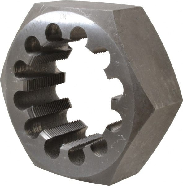 Hex Rethreading Die: 3-1/4 - 12 Thread, Right Hand, 5