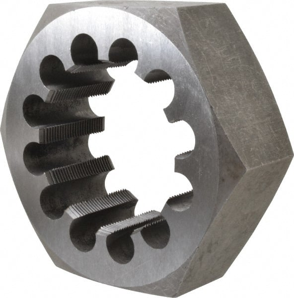 Hex Rethreading Die: 3-3/4 - 12 Thread, Right Hand, 6