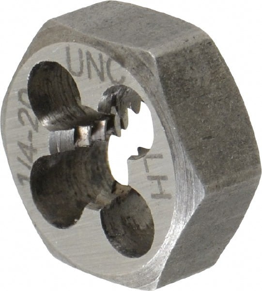 Hex Rethreading Die: 1/4-20, Left Hand, Carbon Steel MPN:366-0161