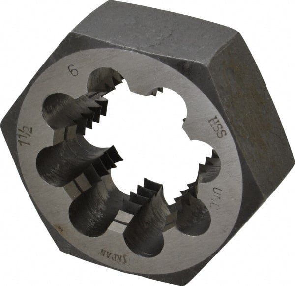 Hex Rethreading Die: 1-1/2-6, 1