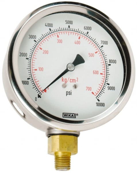 0 - 10,000 psi Dry Hydraulic Pressure Gauge MPN:PS-MH-HPC1-040