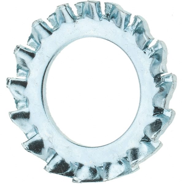 M10 Screw, 10.77mm ID, Spring Steel External Tooth Lock Washer MPN:42482