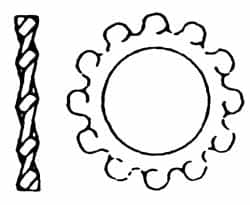 M10 Screw, 10.5mm ID, Stainless Steel Internal Tooth Lock Washer MPN:SIW8XX1000-100B