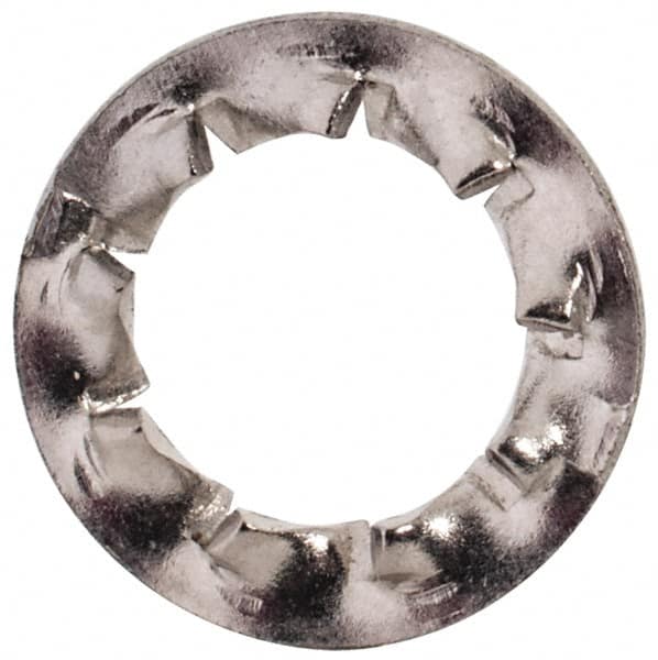 M6 Screw, 6.4mm ID, Stainless Steel Internal Tooth Lock Washer MPN:SIW8X0600-100BX