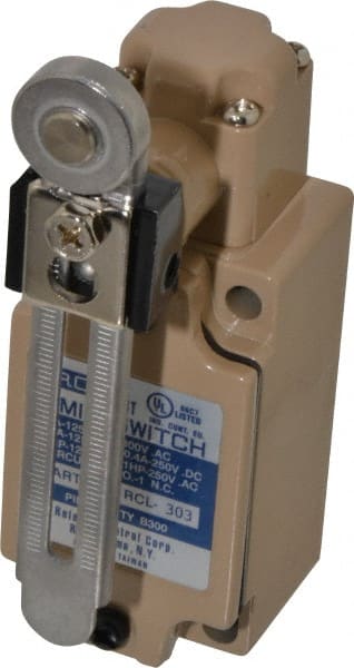 General Purpose Limit Switch: SPDT, NC, Roller Lever, Side MPN:RCL-303