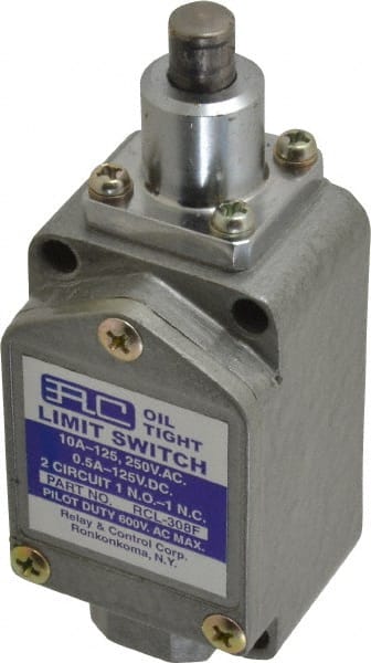 General Purpose Limit Switch: SPDT, NC, Plunger, Top MPN:RCL-308