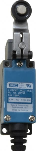 General Purpose Limit Switch: SPDT, NC, Roller Lever, Side MPN:RCM-400