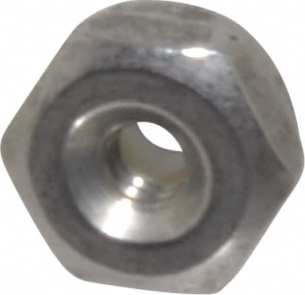 Hex Lock Nut: Insert, Nylon Insert, Grade 18-8 Stainless Steel, Uncoated MPN:1-N-2C