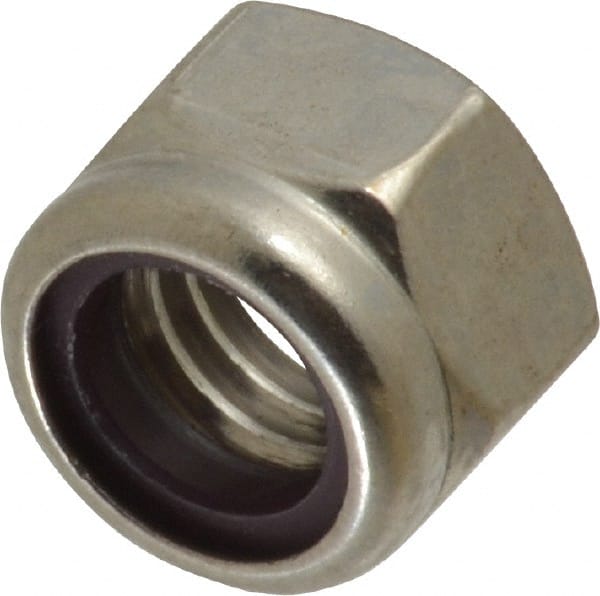 Hex Lock Nut: Insert, Nylon Insert, 7/16-14, Grade 18-8 Stainless Steel MPN:1-N-43C