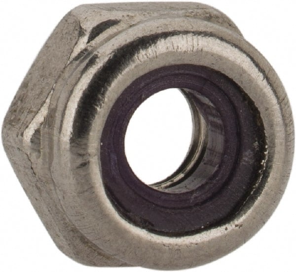 Hex Lock Nut: Insert, Nylon Insert, Grade 18-8 Stainless Steel, Uncoated MPN:1-N-5C