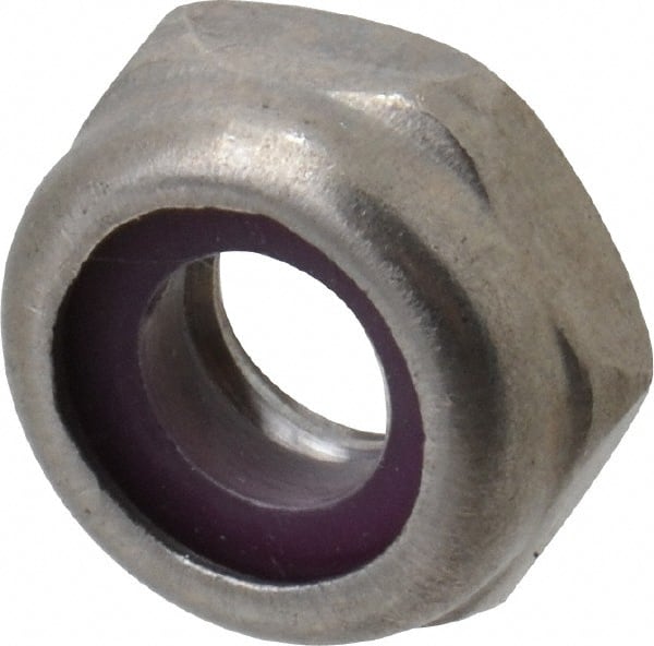 Hex Lock Nut: Insert, Nylon Insert, 1/4-20, Grade 18-8 Stainless Steel, Uncoated MPN:1-THN-25C