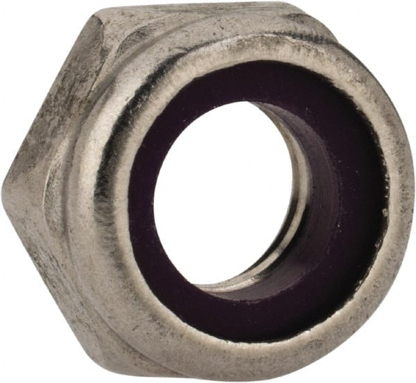 Hex Lock Nut: Insert, Nylon Insert, 5/16-18, Grade 18-8 Stainless Steel, Uncoated MPN:1-THN-31C