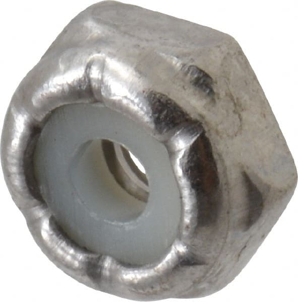 Hex Lock Nut: Insert, Nylon Insert, Grade 18-8 Stainless Steel MPN:1-THN-4C