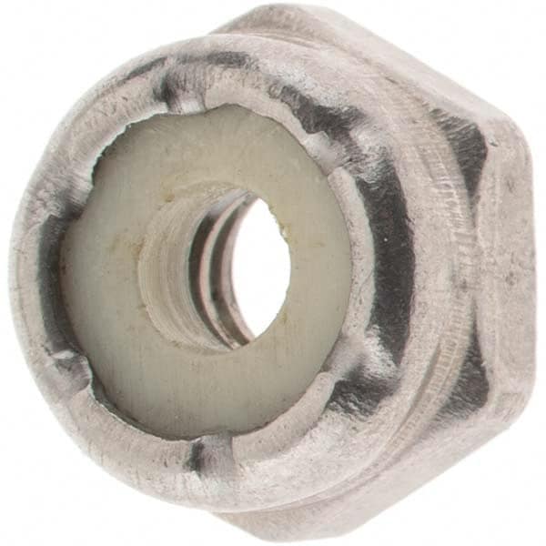 Hex Lock Nut: Insert, Nylon Insert, Grade 316 Stainless Steel MPN:30631