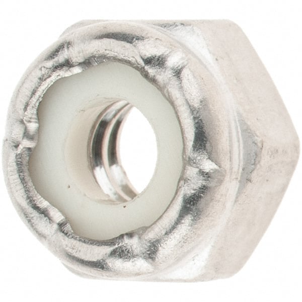 Hex Lock Nut: Insert, Nylon Insert, Grade 316 Stainless Steel MPN:30633