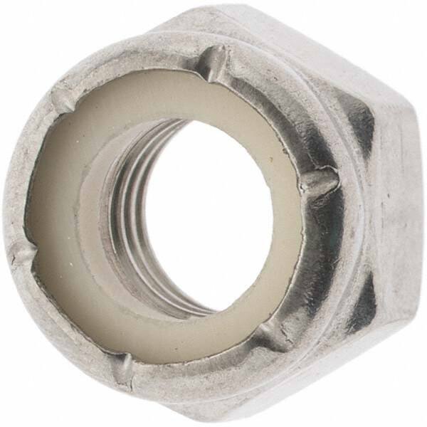 Hex Lock Nut: Insert, Nylon Insert, 5/16-24, Grade 316 Stainless Steel MPN:30647