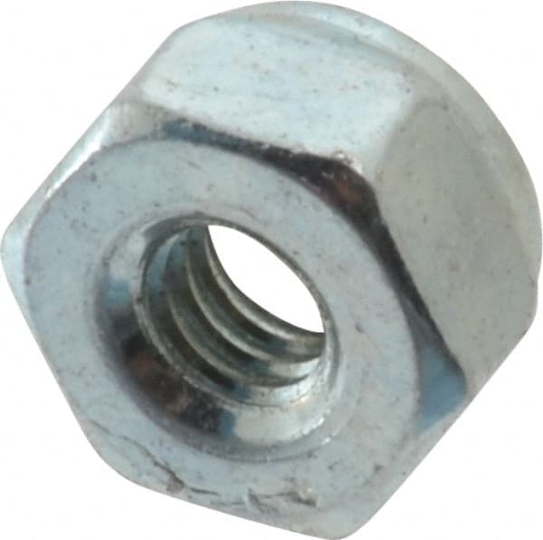 Hex Lock Nut: Insert, Nylon Insert, Grade 2 Steel, Zinc-Plated MPN:34270