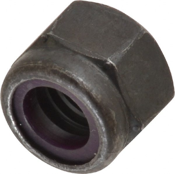 Hex Lock Nut: Insert, Nylon Insert, 3/8-16, Grade 8 Steel, Uncoated MPN:39623