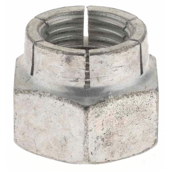 Hex Lock Nut: Expanding Flex Top, 1/2-20, Grade 2 Steel, Cadmium-Plated MPN:440017