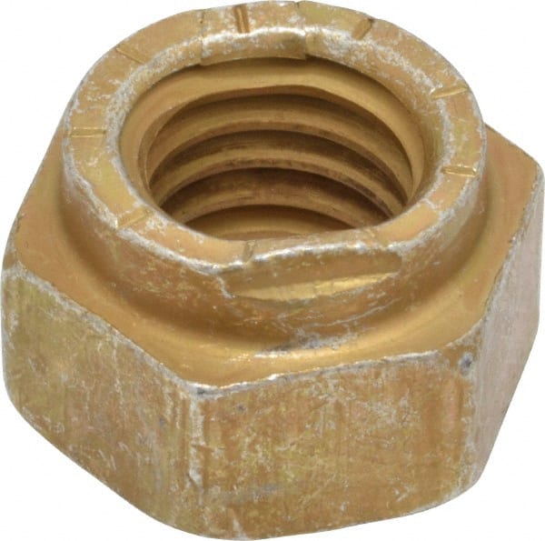 Hex Lock Nut: Distorted Thread, 7/16-14, Grade L9 Steel, Cadmium Dichromate Finish MPN:446008PS