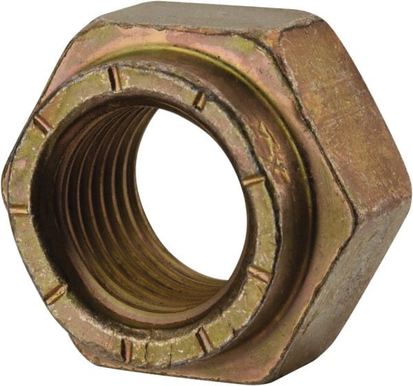 Hex Lock Nut: Distorted Thread, 7/16-20, Grade L9 Steel, Cadmium Dichromate Finish MPN:446058PS