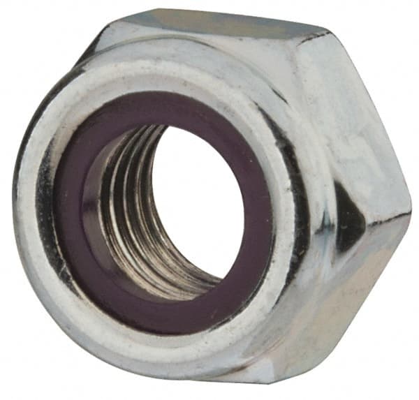 Hex Lock Nut: Insert, Nylon Insert, Grade Class 8 Steel, Zinc-Plated MPN:812055PS