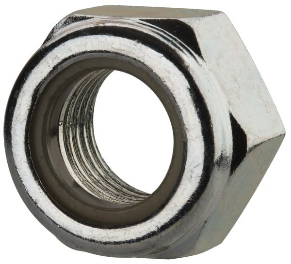 Hex Lock Nut: Insert, Nylon Insert, Grade Class 8 Steel, Zinc-Plated MPN:812075PS