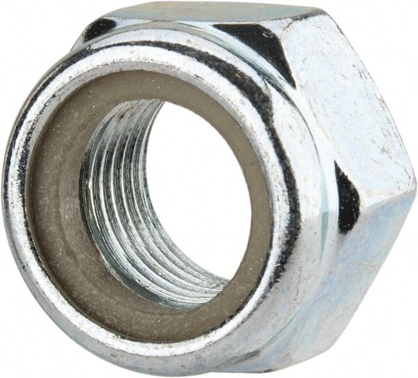 Hex Lock Nut: Insert, Nylon Insert, Grade Class 8 Steel, Zinc-Plated MPN:812085PS