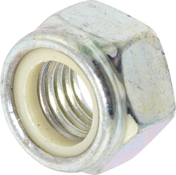 Hex Lock Nut: Insert, Nylon Insert, Grade Class 8 Steel, Zinc-Plated MPN:812090PR