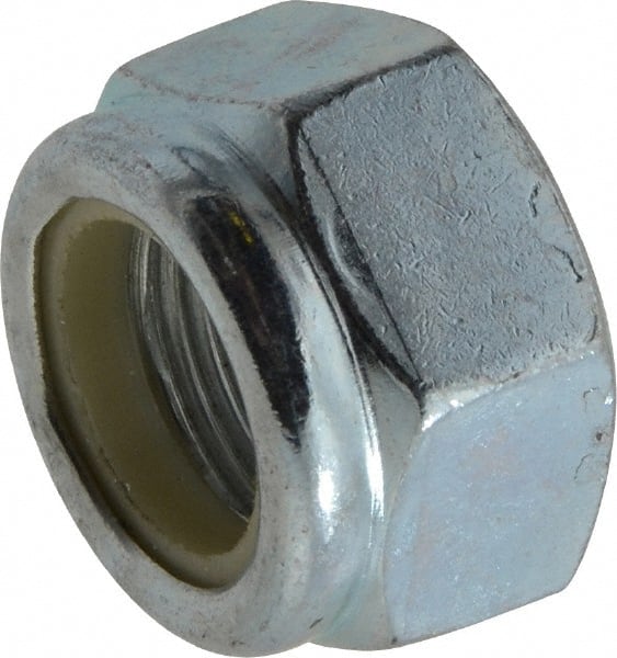 Hex Lock Nut: Insert, Nylon Insert, Grade Class 8 Steel, Zinc-Plated MPN:812206PS