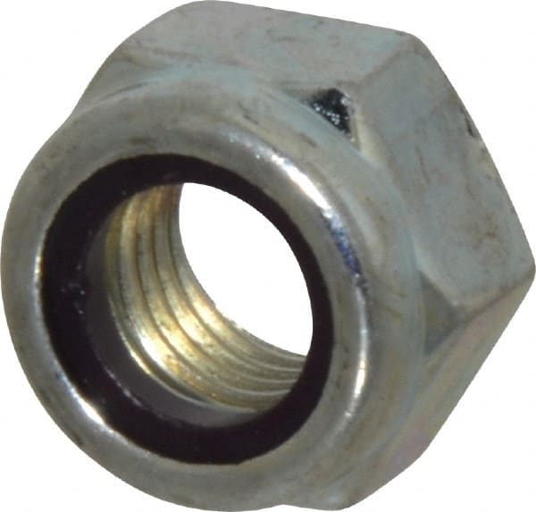 Hex Lock Nut: Insert, Nylon Insert, Grade Class 8 Steel, Zinc-Plated MPN:812560PS