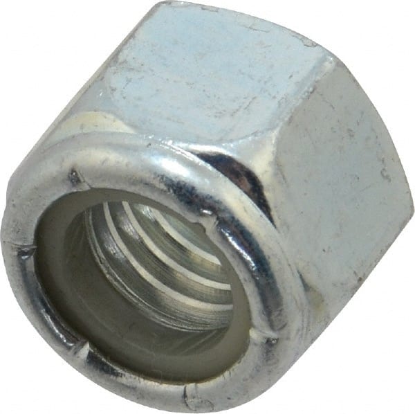 Hex Lock Nut: Insert, Nylon Insert, 1/2-13, Grade 2 Steel, Zinc-Plated MPN:87922076