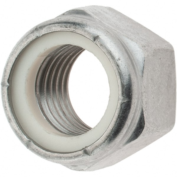 Hex Lock Nut: Insert, Nylon Insert, 3/4-10, Grade 18-8 Stainless Steel MPN:93630