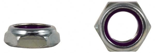 Hex Lock Nut: Insert, Nylon Insert, 7/8-14, Grade 2 Steel, Zinc-Plated MPN:B52001657