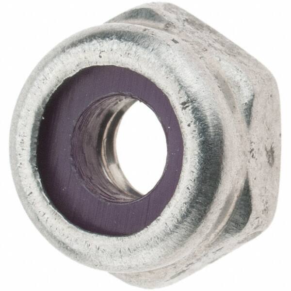 Hex Lock Nut: Insert, Nylon Insert, Grade 18-8 Stainless Steel, Uncoated MPN:NLMSIX0-8NM-100