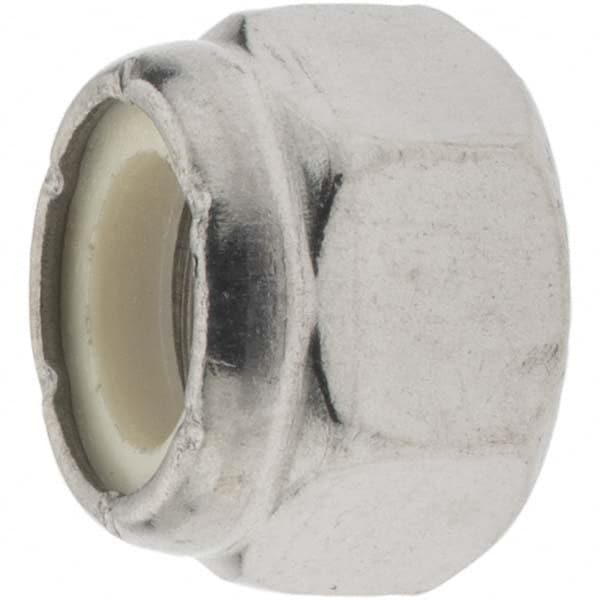 Hex Lock Nut: Insert, Nylon Insert, 7/16-14, Grade 18-8 Stainless Steel MPN:C52000819