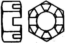 Hex Lock Nut: 1/4-28, Grade 2 Steel, Uncoated MPN:SNFI2025-100BX