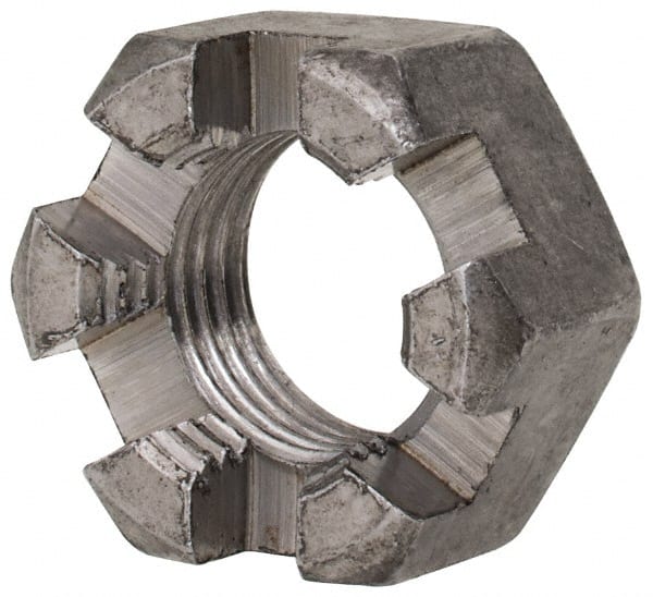 Hex Lock Nut: 1/2-20, Grade 2 Steel, Uncoated MPN:SNFI2050-050BX